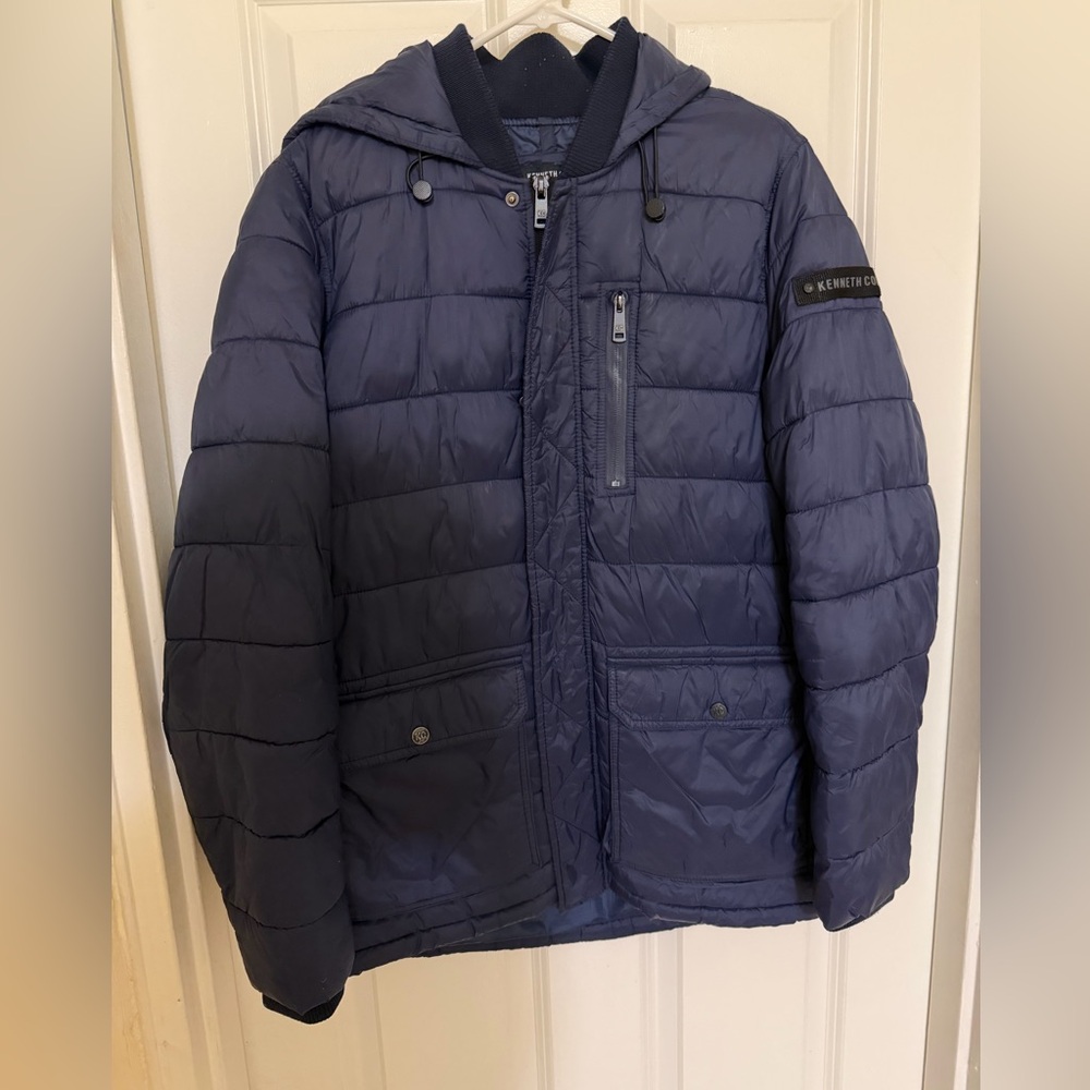 Kenneth Cole Men's Navy Puffer Coat